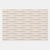 Waterverf Surfen Sneeuwman Inpakpapier Vel (Voorkant 2)