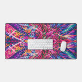 Waterverf surrealistische Abstracte bladeren Bureaumat (Keyboard & Muis)