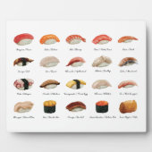 Waterverf Sushi Chart Tabletop Fotoplaat (Voorkant)