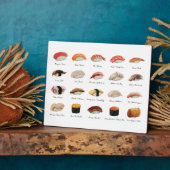 Waterverf Sushi Chart Tabletop Fotoplaat (Zijkant)