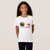 Waterverf Sushi en knuppels T-shirt (Voorkant volledig)