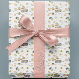 Waterverf Sushi en Sashimi Cadeaupapier