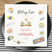 Waterverf Sushi en Sashimi Elke Verjaardag Servet