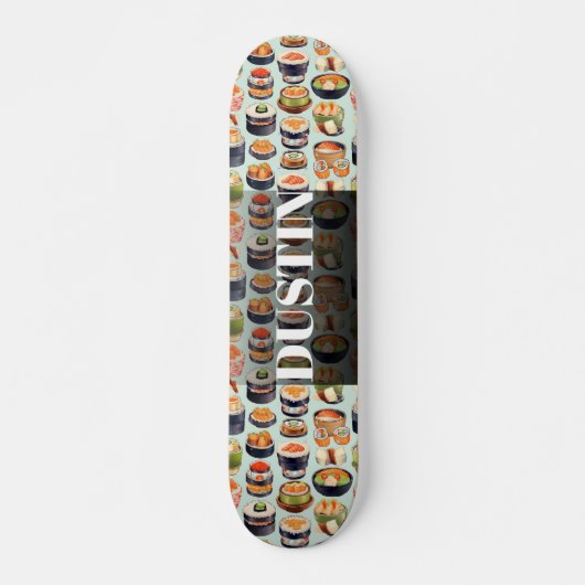 Waterverf Sushi gepersonaliseerd Persoonlijk Skateboard (Voorkant)