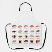 Waterverf Sushi Grafiek Schort (Voorkant)