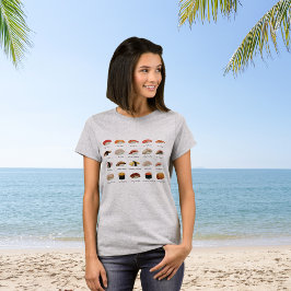 Waterverf Sushi Grafiek T-shirt