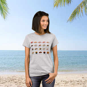 Waterverf Sushi Grafiek T-shirt