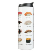 Waterverf Sushi Grafiek Thermosbeker (Gedraaid links)