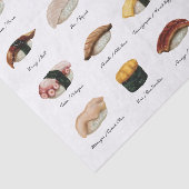 Waterverf Sushi Grafiek Tissuepapier (Detail)