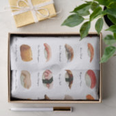 Waterverf Sushi Grafiek Tissuepapier (Geschenk)