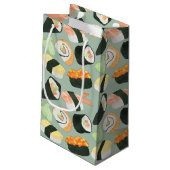 Waterverf Sushi Pattern Klein Cadeauzakje (Achterkant Gekanteld)