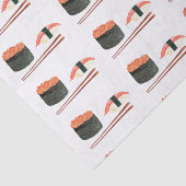 Waterverf Sushi-rollen met plakjes weefseltape Tissuepapier (Detail)