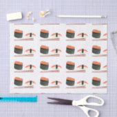 Waterverf Sushi-rollen met plakjes weefseltape Tissuepapier (Craft)