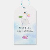 Waterverf Swan Cadeaulabel (Voorkant)