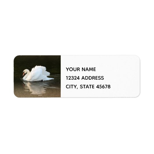 Waterverf Swan Etiket (Voorkant)