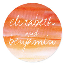 waterverf swash sinaasappel bruiloft