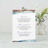 Waterverf Swash Zee Wedding Details - Informatie Informatiekaartje (Staand voorkant)