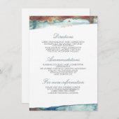 Waterverf Swash Zee Wedding Details - Informatie Informatiekaartje (Voorkant / Achterkant)