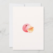 Waterverf Sweet as a Peach Baby shower Invitation Kaart (Achterkant)