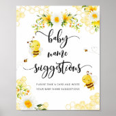 Waterverf Sweet-bijennaam suggesties Poster (Voorkant)