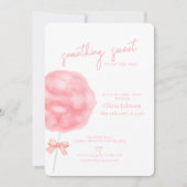 Waterverf Sweet Bow Cotton Snoep Baby shower Kaart (Voorkant)