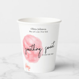 Waterverf Sweet Bow Cotton Snoep Baby shower Papieren Bekers