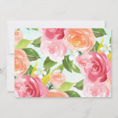 Waterverf Sweet Bunny Baby shower Tea Party Kaart (Achterkant)