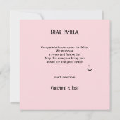 Waterverf Sweet Cake Happy Birthday Kaart (Achterkant)