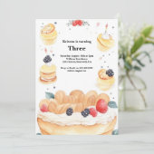 Waterverf Sweet Cake Verjaardagsuitnodiging Kaart (Staand voorkant)