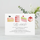 Waterverf Sweet Cakes Pensioen Party Brunch Kaart (Staand voorkant)