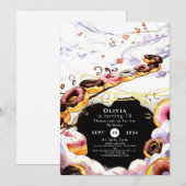 Waterverf Sweet Donut Verjaardag Kaart (Voorkant / Achterkant)