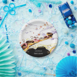 Waterverf Sweet Donut Verjaardag Papieren Bordje