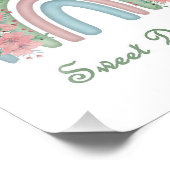 Waterverf Sweet Dreams Rainbow met Florals Foto Afdruk (Hoek)