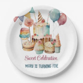 Waterverf Sweet-feestdag Papieren Bordje (Voorkant)