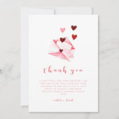 Waterverf Sweet Heart Letter Baby shower Bedankkaart (Voorkant)