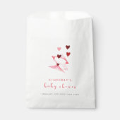 Waterverf Sweet Heart Letter Baby shower Bedankzakje (Voorkant)