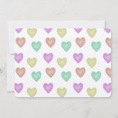 Waterverf Sweet Hearts-baby shower Kaart (Achterkant)