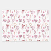 Waterverf Sweet Hearts Pattern Inpakpapier Vel (Voorkant 2)