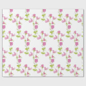 Waterverf Sweet Pea Flower Pattern Floral Design Cadeaupapier (Vlak)