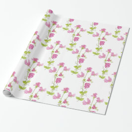 Waterverf Sweet Pea Flower Pattern Floral Design Cadeaupapier