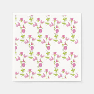Waterverf Sweet Pea Flower Pattern Floral Design Servet
