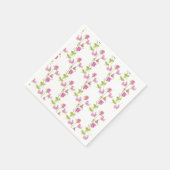 Waterverf Sweet Pea Flower Pattern Floral Design Servet (Hoek)