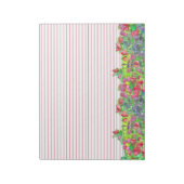 Waterverf - Sweet Pea Flowers Red Lined Notitieblok (Linkerzijde)