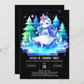 Waterverf Sweet Princess Verjaardag Kaart (Voorkant / Achterkant)