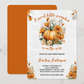 Waterverf Sweet Pumpkin Herfst Baby shower Kaart (Voorkant / Achterkant)