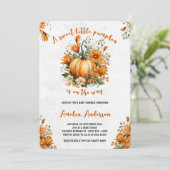Waterverf Sweet Pumpkin Herfst Baby shower Kaart (Staand voorkant)