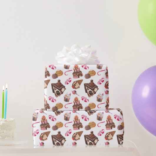 Waterverf Sweet Snoep Land Pattern Cadeaupapier (Feestgeschenken)