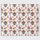 Waterverf Sweet Snoep Land Pattern Cadeaupapier (Vlak)