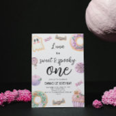 Waterverf Sweet & Spooky Een Eerste Verjaardag Kaart