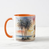 Waterverf Sweet Sunset Beach en  Bus Mok (Links)